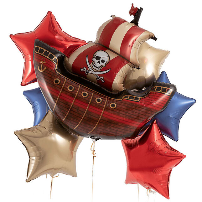Balloons Pirate Ship Set 6 Pieces (Packaged)