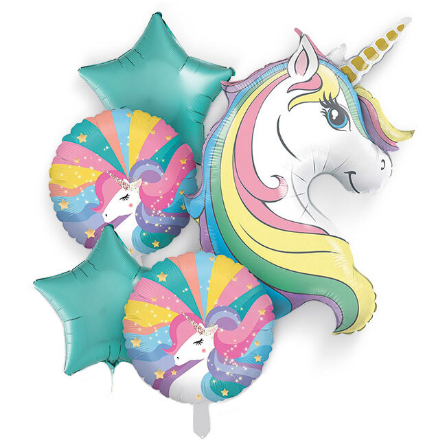 Balloons Unicorn Set 7 Pieces (Packaged)