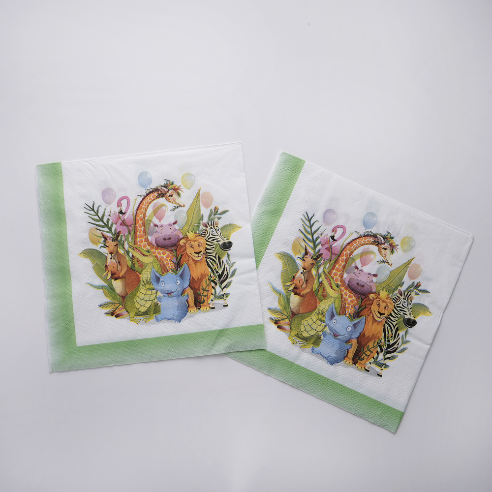 Party Set Jungle Animal Safari - For 6 People (50 Pieces)