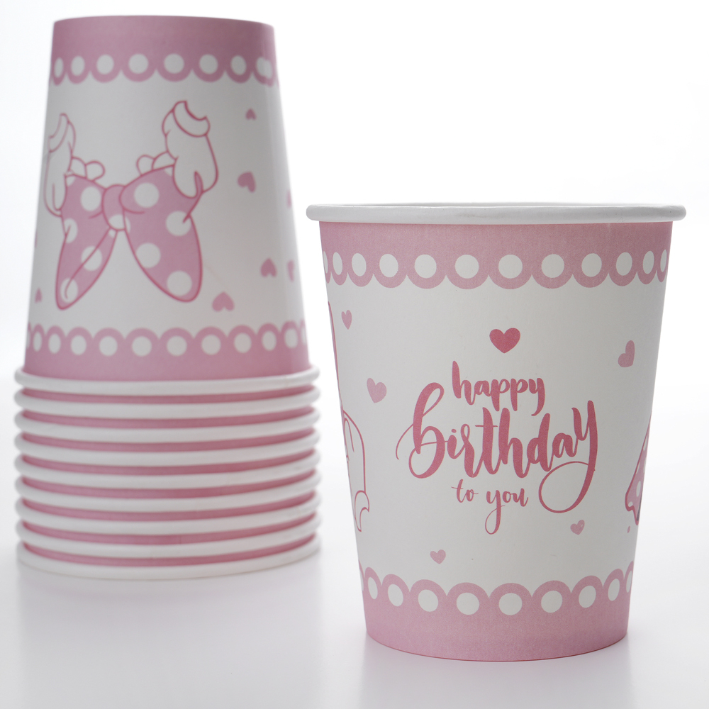 Party Set Pink Lady Happy Birthday - For 6 People (50 Pieces)