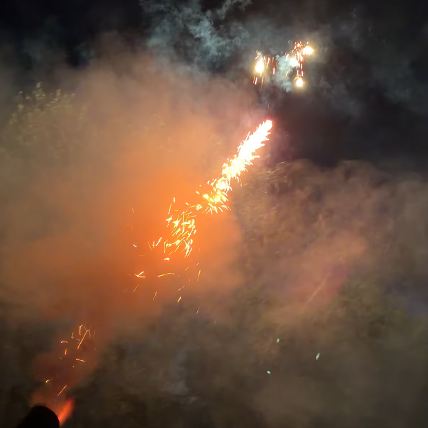 Fireworks 380 Shots TG378 Gatling Silver Maniax