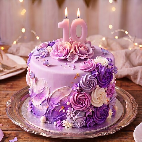 Candle Number 0 Lilac Pastel (Piece)