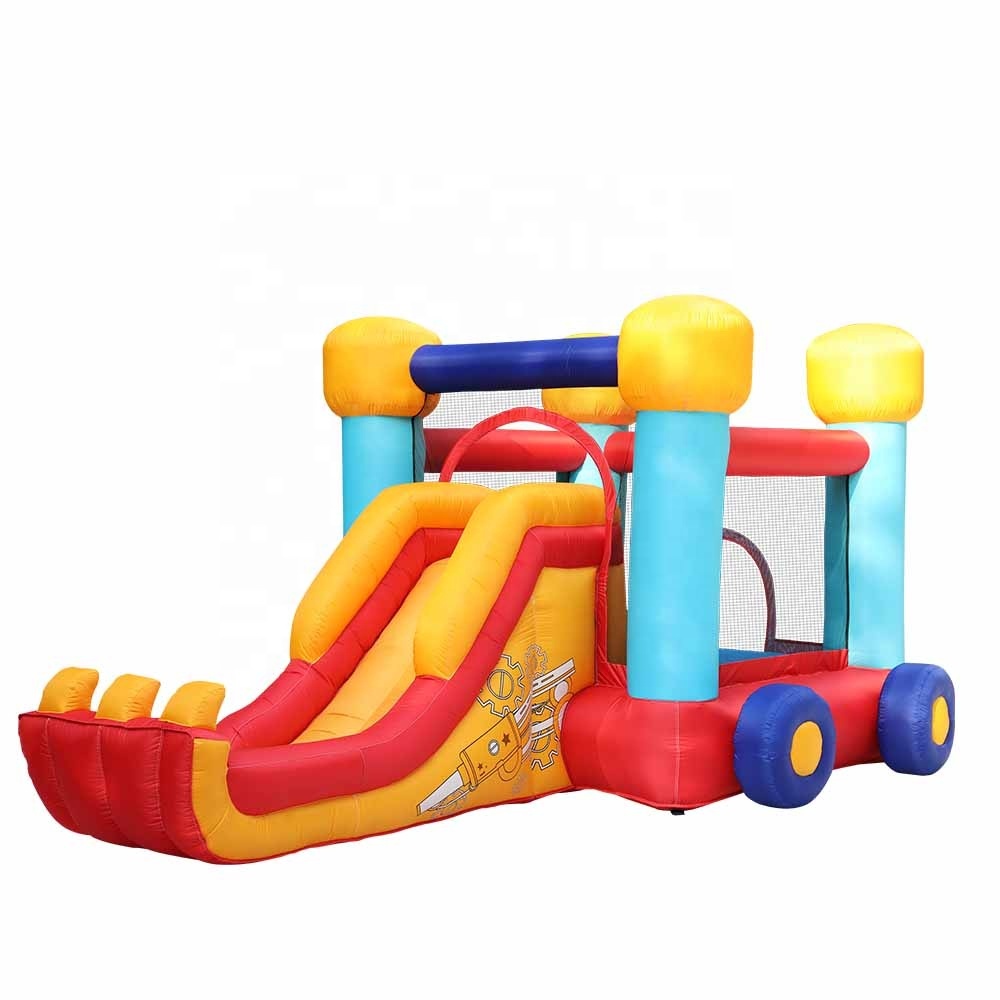 Inflatable Toy Train Design Trampoline and Slider 