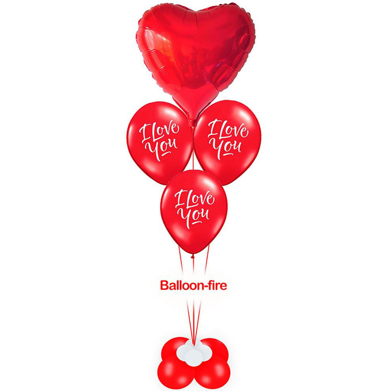 Μπαλόνια 12 ιντσών τυπωμένα I LOVE YOU σε 1 πλευρά 15 τεμάχια 2