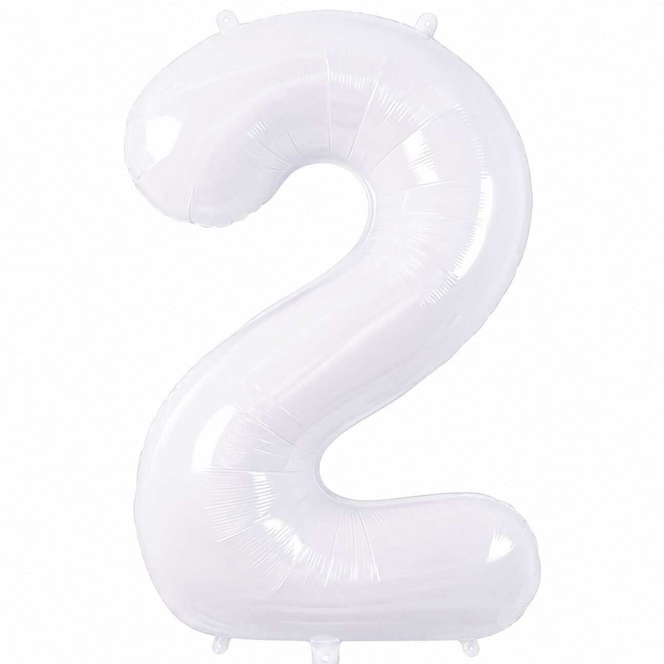 Μπαλόνι Αριθμός Νο 2 Λευκό 86 cm για ήλιο Slim size (Συσκευασμένο)