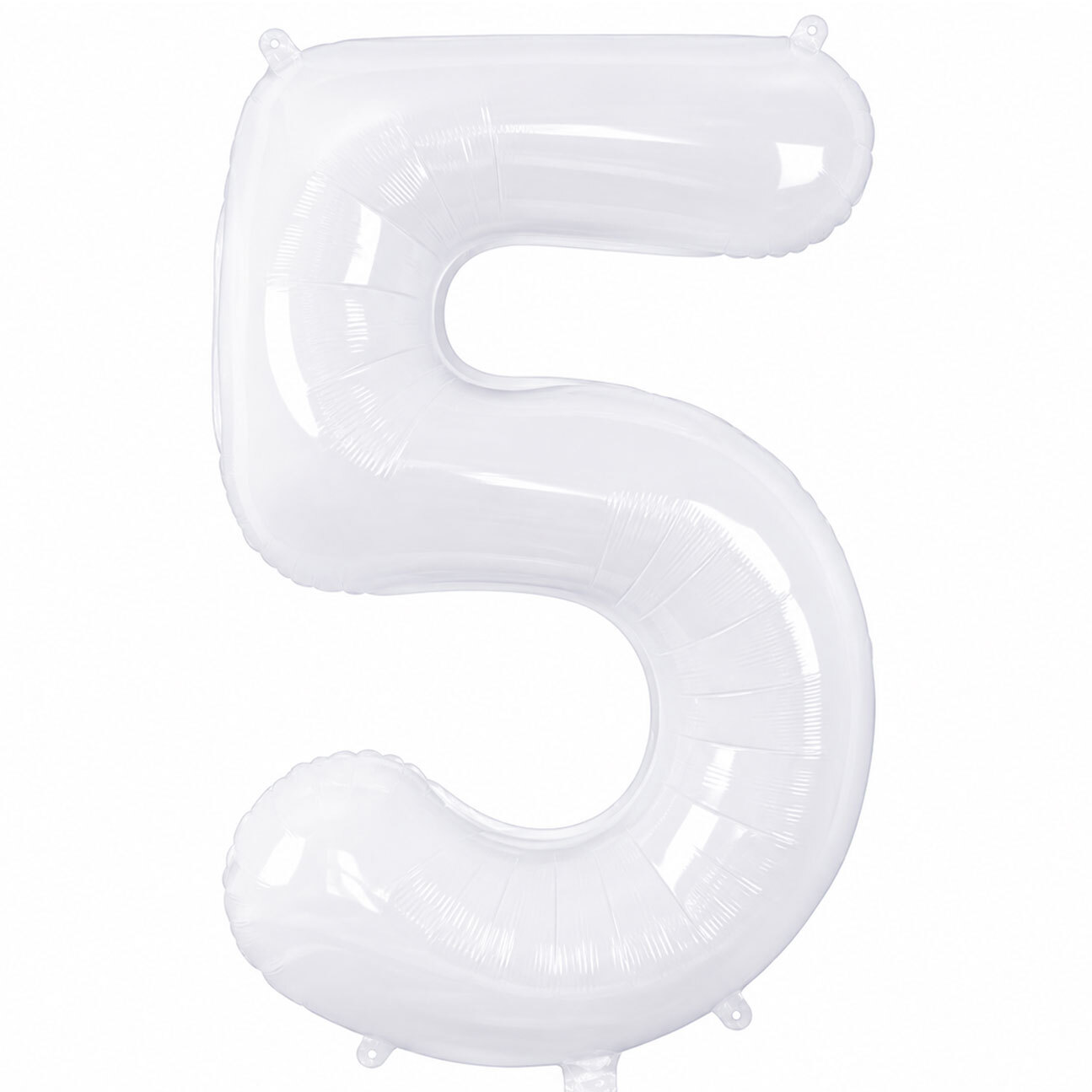 Μπαλόνι Αριθμός Νο 5 Λευκό 86 cm για ήλιο Slim size (Συσκευασμένο)