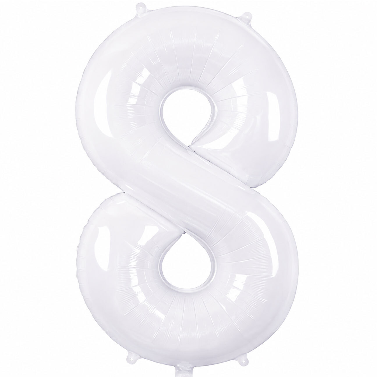 Μπαλόνι Αριθμός Νο 8 Λευκό 86 cm για ήλιο Slim size (Συσκευασμένο)