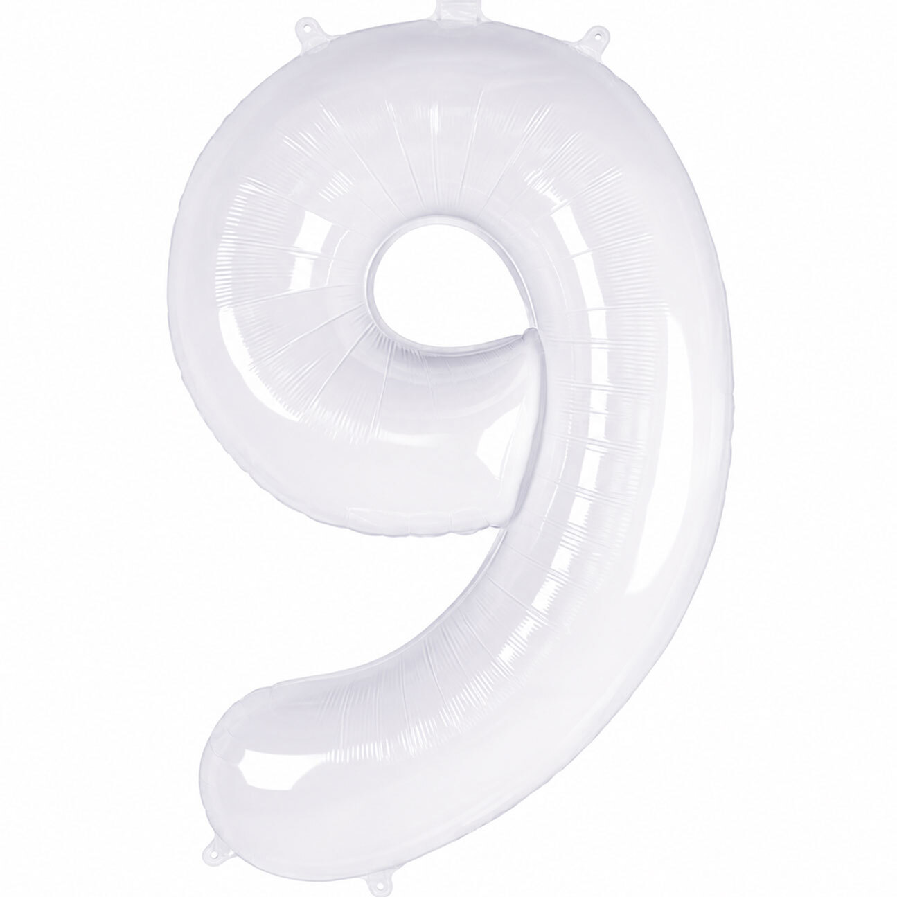 Μπαλόνι Αριθμός Νο 9 Λευκό 86 cm για ήλιο Slim size (Συσκευασμένο)