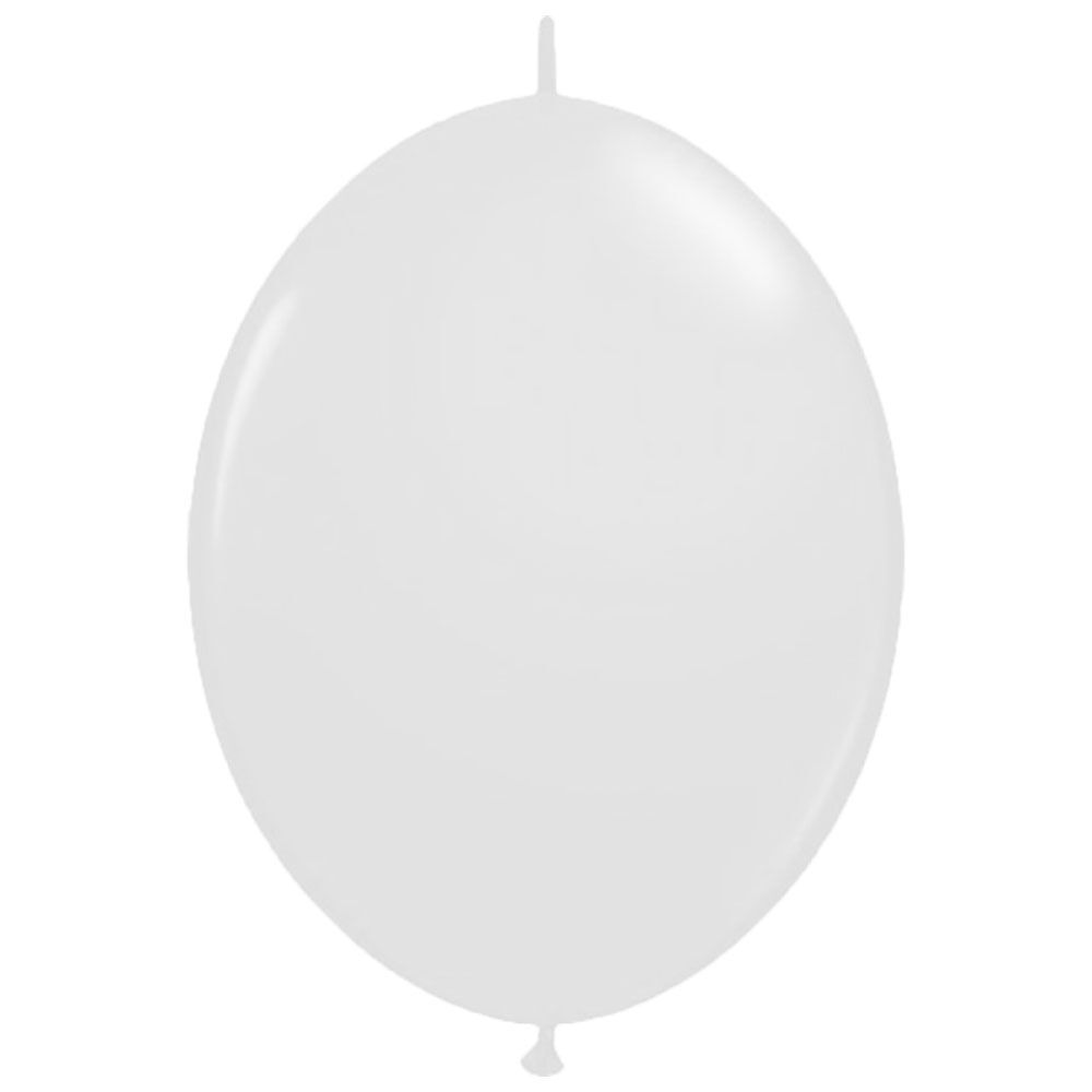Balloon latex white 2 link arch 6 inch 100 pcs