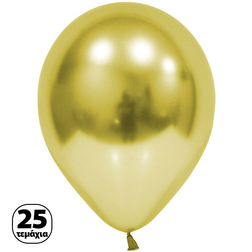 Μπαλόνι 12'' (30cm) Χρυσό Chrome (25 Tεμάχια) - Marco Polo Quality Balloons